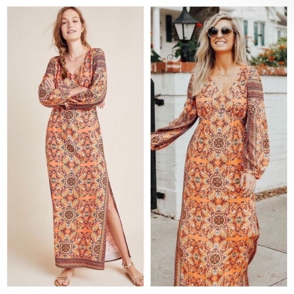 Farm Rio for Anthropologie Clarabella Maxi Floral Dress 🌻 XS - Picture 3 of 16